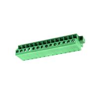 Connecteur Électrique Industriel à Bornier à Vis Doré pour PCB 2EGTKCM-5.08 en Cuivre Étamé 15A 300V Femelle Enfichable