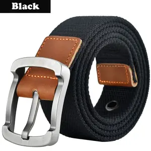 Ceinture tactique réglable en toile avec boucle ardillon avec logo personnalisé en gros Ceintures pour hommes en toile de polyester de conception populaire