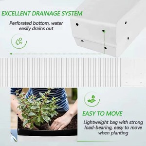 Sacs <span class=keywords><strong>de</strong></span> culture en plastique pour plantes <span class=keywords><strong>de</strong></span> jardin, fraises, tomates, <span class=keywords><strong>de</strong></span> grande taille, 1, 3, 5, 7, 10, 15, 20 gallons - Product Image 4
