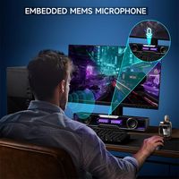Conception de miroir professionnel de haute qualité avec un fil de câble USB Audio BT barre de son lumière LED pour ordinateur de bureau de jeu