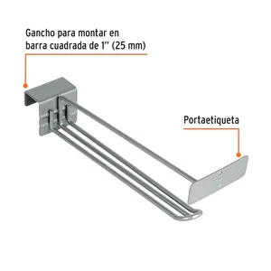 Caja de 24 Ganchos Rectos Reforzados de 10' con Portaetiquetas, TRUPER - Product Image 2