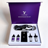 R UV Light Hair Extension Machine Led UV Extensions de Cheveux Humains U V Light Cure Adhésif Invisible Hair Extension System Resin Gel