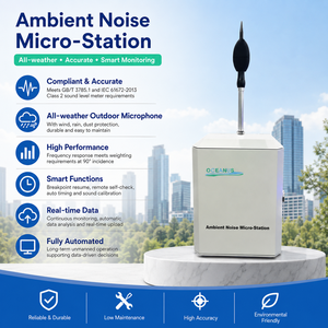 Estación <span class=keywords><strong>de</strong></span> Monitoreo <span class=keywords><strong>de</strong></span> Ruido OEM Personalizada para Construcción, Resistente a la Intemperie, Sin Supervisión, con Transmisión 4G a la Nube para Carreteras y Canteras - Product Image 1