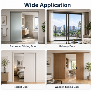 Stainless Steel Recessed Flush Pull Handle Lock Double Sided Sliding Door Privacy Lock for Wooden Pocket Door - Product Image 6