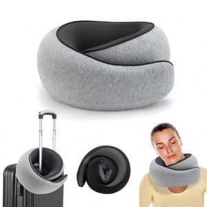 Oreiller de voyage personnalisé en mousse à mémoire de forme, lavable, pour l'extérieur et l'avion, pliable en U, pour le soutien du cou - Product Image 1