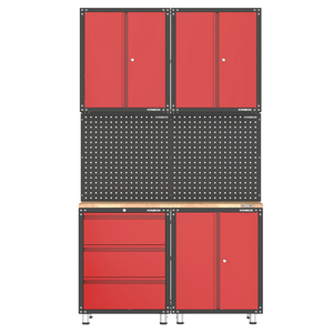 Kinbox 7 Pieces Metal Garage <b>Storage</b> and <b>Workshop</b> Cabinet System 20CM7 Garage <b>Storage</b> System - Product Image 1