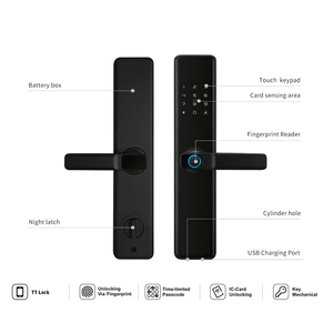 Alexa Cerradura Inteligente TTlock APP Apartment Management Lock Biométrico Huella digital Contraseña 6068 6085 Cerradura inteligente - Product Image 4