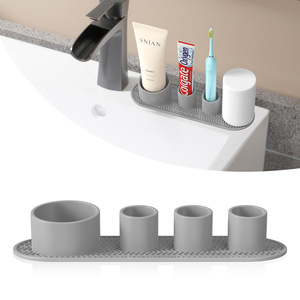 Soporte para Cepillo de Dientes Eléctrico YDS, Soporte de Silicona para Cepillos de Dientes con Mango Grande, Organizador de Cepillos de Dientes para Encimera con 4 Ranuras, Almacenamiento de Cables - Product Image 6