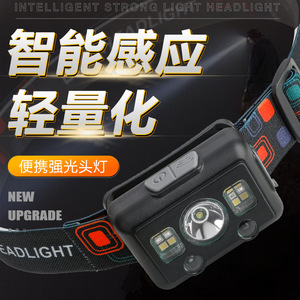 Smart Sensor LED Headlamp 2000mAh Rechargeable Adjustable Knitted Band Portable Super Bright for Night Fishing Running Outdoor - Product Image 3