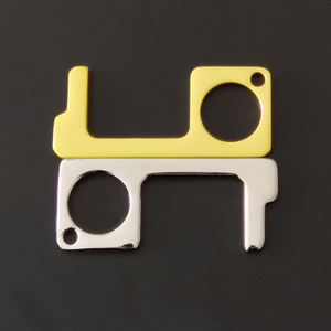Más reciente fabricante <span class=keywords><strong>No</strong></span> contacto clave cadena anillo de latón manos libres <span class=keywords><strong>No</strong></span> tocar la puerta abridor llavero - Product Image 6