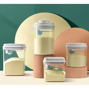 Ide produk baru 2023 makanan kelas plastik makanan bayi kotak kedap udara bebas Bpa makanan kering susu bubuk segel wadah penyimpanan untuk bayi