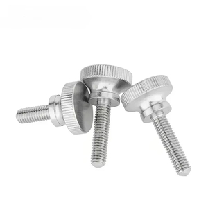 304 acier inoxydable pouce rideau mur verre vis <span class=keywords><strong>de</strong></span> verrouillage GB834 M2 M3 M4 M5 M6 moleté étape haute tête main serrer ajuster vis - Product Image 3
