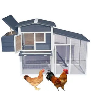 Jaalex Modern Wooden Outdoor Movable Waterproof XXL Big Chicken Houses 2 Layer Coops With Egg Boxes