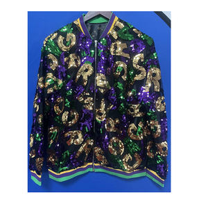 เสื้อแจ็คเก็ตปักเลื่อมงานมาร์ดิกราส์แบบสั่งทำขายส่งสำหรับเทศกาลมาร์ดิกราส์ มีสินค้าในสต็อก - Product Image 4