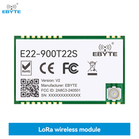 Ebyte E22-900T22S UART Jangkauan 5Km 868Mhz 915Mhz 22dBm SMD CE FCC Modul RF Pemancar Nirkabel LoRa Semtech SX1262