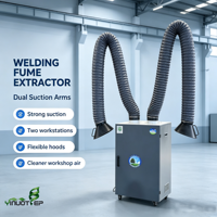 Collecteur de fumées de soudage à double station 2,2 kW à double bras, vente directe usine