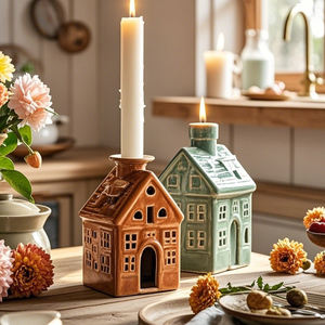 Support de bougie en céramique OEM, bougeoir en grès, petit pot à bougie décoratif de Noël, conteneur pour cadeau promotionnel, fabricant - Product Image 4