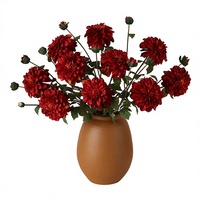 Dahlias artificielles délicates rétro, 2 magnifiques dahlias pour la décoration intérieure, la floriculture et le paysage, imprimées en 3D