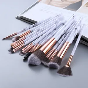 New Marble Makeup Brushes Pinceau Maquillage Cosmetic Make Up Brush Private Label Wholesale Makeup Set Supplier
