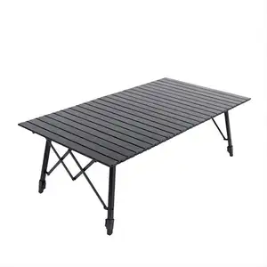 Hot Sale Aluminium Height-adjustable Mesa Plegable Comedor Outdoor Picnic Glamping Folding Camping Table