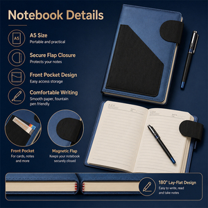 Ensemble cadeau promotionnel pour le bureau, bloc-notes A5 en PU, stylo, tasse à café, boîte personnalisée avec logo, conférences, programmes pour employés, cadeaux pour clients et événements - Product Image 4