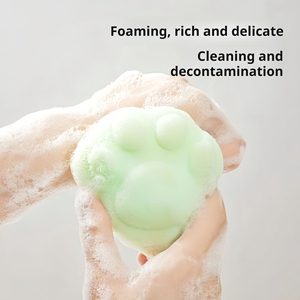 Balle de bain ovale pour enfants, éponge de gommage pour bébé, gommage à la boue indolore, ultra doux - Product Image 2