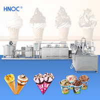 HNOC Automatische IJsproductielijn Cup & Cone Vulfles- en Sluitmachine 304 RVS