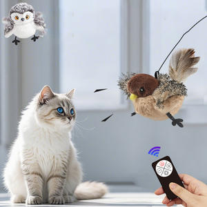 रिचार्जेबल इको-फ्रेंडली इलेक्ट्रिक कैट खिलौने, प्लग इंटरैक्टिव पालतू आंदोलन खिलौने से बने पक्षी - Product Image 1