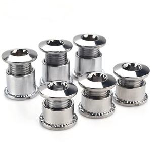 Tornillos de plato de bicicleta de montaña de acero, tornillos de cadena, tuerca de plato único - Product Image 5