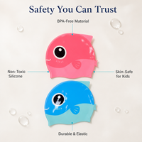 Bonnets de bain personnalisés pour enfants, motif Nemo, pour cheveux longs, pour le sport et la natation, pour garçons et filles