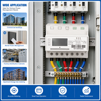 En stock livraison rapide carte à puce prépayée compteur d'électricité triphasé affichage LCD RS485 compteur d'énergie électrique sur rail DIN