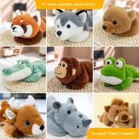 Porte-clés en peluche Palm Treasure, figurine d'animal réaliste en coton, mignonne, canard, chien, tendance, articles en gros, pendentif, bureau