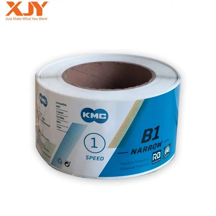 Autocollants XJY en vinyle mat adhésif imperméable personnalisé Bopp/étiquettes d'emballage de bouteille de lotion de soin de la peau cosmétique en rouleau