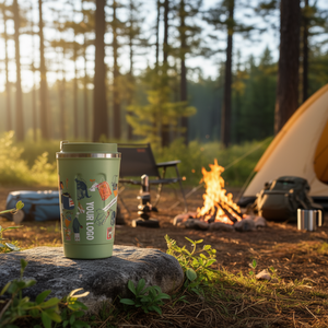 Gobelet isotherme Hipdeer en acier inoxydable de 15 oz, personnalisable avec logo, pour le camping et les activités de plein air - Product Image 2