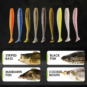 Leurres souples en PVC à queue <span class=keywords><strong>de</strong></span> pagaie <span class=keywords><strong>pour</strong></span> <span class=keywords><strong>la</strong></span> pêche en eau douce (rivière, lac, ruisseau) – Appâts <span class=keywords><strong>de</strong></span> surface <span class=keywords><strong>pour</strong></span> bar, saumon, tilapia, dorade – <span class=keywords><strong>Vers</strong></span> bionique - Product Image 5