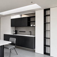 Meuble à chaussures en bois intégré de conception italienne, buffet moderne minimaliste de luxe, modulaire, écologique, pour salle à manger, salon, cuisine