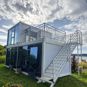 SKYLINE Modular Pré-fabricadas Container Casas com Principalmente Fachadas De Vidro Adequado para Uso Escritórios ou Hotéis Flatpack House - Product Image 2