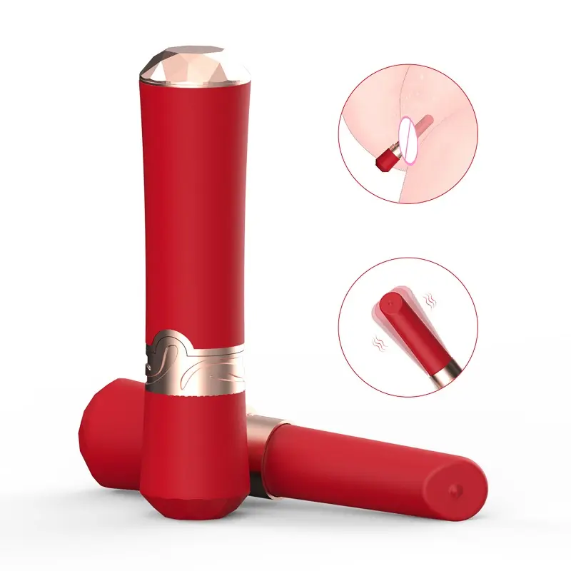 2024 mewah Carl merah lipstik Vibrator USB mainan seks wanita klitoris dan G Spot pijat 10 pola getaran