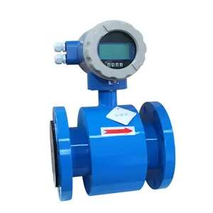 Liquid Waste Water Flow Meter Price 4-20mA RS485 Digital Water Electromagnetic Flow Meter LED Display Magnetic Flowmeter