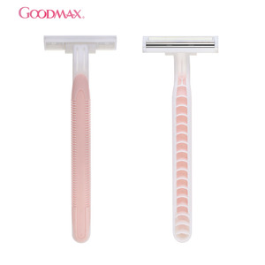 GoodMax – rasoir personnalisé avec poignée en caoutchouc rouge, rasoir de sécurité à double lame jetable pour femme - Product Image 4