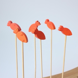 强生100电脑计数4.7英寸竹水果采摘棒胡萝卜蔬菜设计鸡尾酒采摘一次性酒吧工具 - Product Image 3