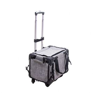 Custom Logo Durable Pet Dog Cat Soft Sided Bag Foldable Mobile Pet Bag With Telescopic Handle - Product Image 2