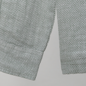 เสื้อเชิ้ตแขนยาวลำลองสีเขียวมอสสำหรับผู้ชายระดับไฮคลาสผ้าลินินผสมผ้าฝ้ายจำนวนมาก - Product Image 4