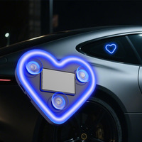 Lumière d'ambiance en forme de cœur pour fenêtre triangulaire de voiture, lumière LED d'ambiance sans câblage intérieur
