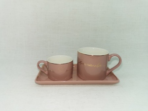 Set Regalo Personalizzato per Coppie e Amici, Tazze da Caffè in Porcellana Classica con Logo Personalizzato - Product Image 3