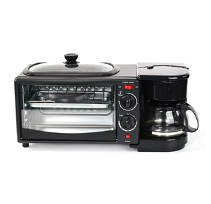 Macchina per la colazione multifunzione 3 in 1 da 9 litri con macchina da caffè, forno per pizza integrato e coperchio. - Product Image 5