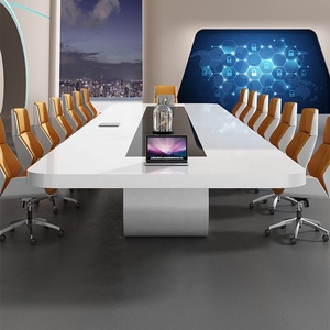 Tavolo da riunione HYZ1 per ufficio, in legno, per sala conferenze, tavolo da riunione moderno per 12 persone, vendita all'ingrosso OEM. - Product Image 2