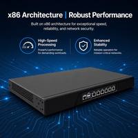 Appareil de sécurité réseau Gigabit 1U en rack, 6 ports LAN, serveur routeur pare-feu PfSense avec matériel X86 DDR4