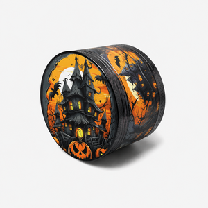 Molinillo de Hierbas Metálico Desmontable de 4 Partes con Diseño de Sombrero de Bruja, <span class=keywords><strong>Calabaza</strong></span> y Murciélago de Camuflaje Azul, Personalizado OEM ODM de Fábrica para Halloween - Product Image 3