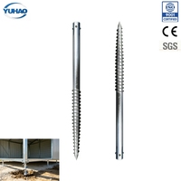 Pieux hélicoïdaux galvanisés à chaud en acier Q235B EN1090 EXC2 de 2900 mm, 85 m, pour fondations, durée de vie de 15 ans, poids de 250 N